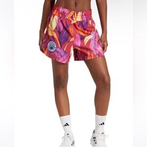 Adidas x Farm Rio NWT Pacer Shorts Pink/Yellow/Fuchsia